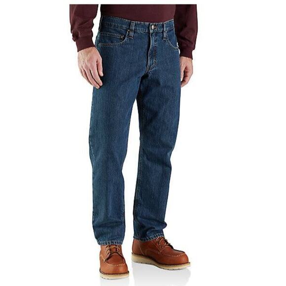 NWT CARHARTT Relaxed Fit Flannel-Lined 5 pocket Jean SZ 40 x 36 - Picture 1 of 8